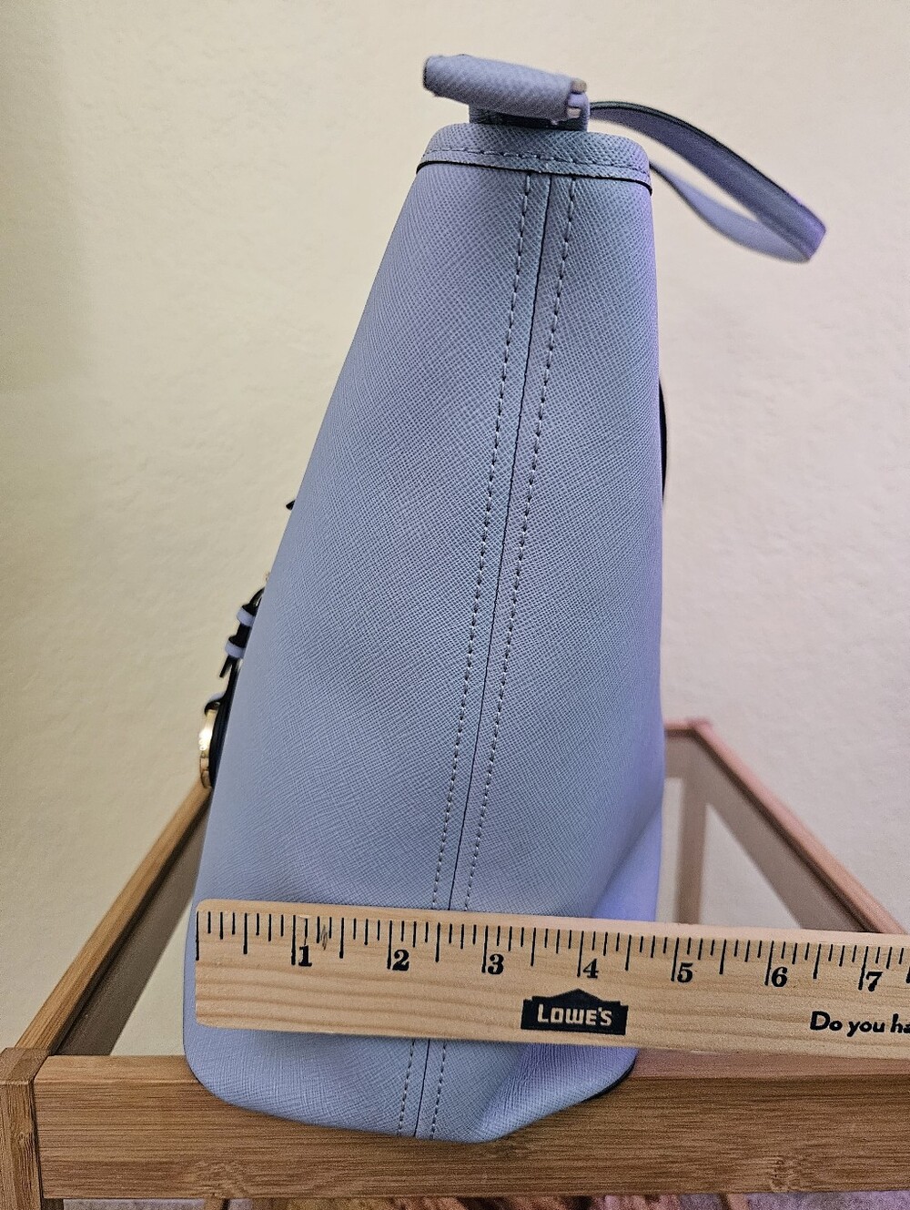 Michael Kors Powder Blue Leather Tote with Gold Hardware - Picture 5 of 16